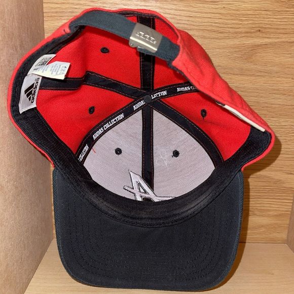 Atlanta Braves Adidas MLB Climalite Adjustable Strap Hat Cap Red Embroidered - Picture 9 of 11